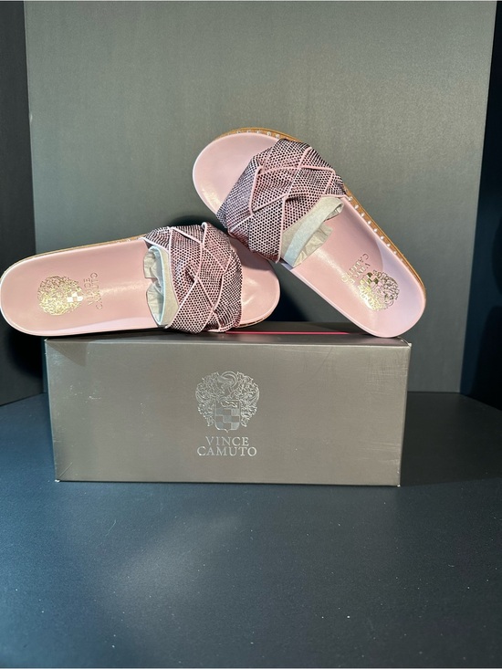 Vince Camuto Shoes - NIB Woman's 5 1/2 Vince Camuto Kevind Water Lily Slide Sandels Woven Rhinestones